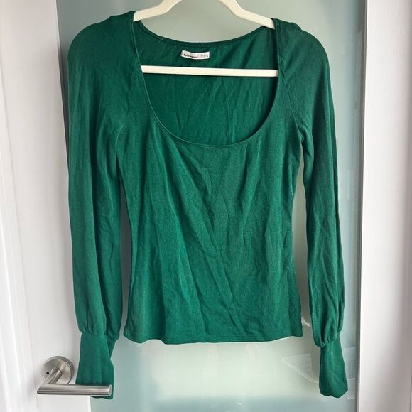 Reformation Green Isla Square Neck Top‎ - Picture 4 of 7